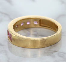 Load image into Gallery viewer, 1.23ctw Round Pink Sapphire Ring in 18K Rose Gold