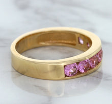 Load image into Gallery viewer, 1.23ctw Round Pink Sapphire Ring in 18K Rose Gold
