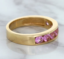 Load image into Gallery viewer, 1.23ctw Round Pink Sapphire Ring in 18K Rose Gold