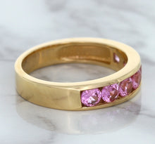 Load image into Gallery viewer, 1.23ctw Round Pink Sapphire Ring in 18K Rose Gold