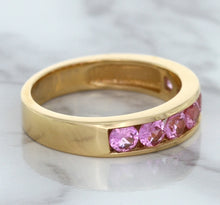 Load image into Gallery viewer, 1.23ctw Round Pink Sapphire Ring in 18K Rose Gold