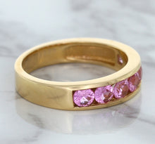 Load image into Gallery viewer, 1.23ctw Round Pink Sapphire Ring in 18K Rose Gold