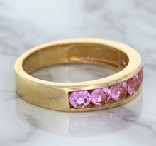 Load image into Gallery viewer, 1.23ctw Round Pink Sapphire Ring in 18K Rose Gold