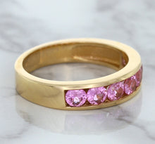 Load image into Gallery viewer, 1.23ctw Round Pink Sapphire Ring in 18K Rose Gold