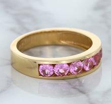 Load image into Gallery viewer, 1.23ctw Round Pink Sapphire Ring in 18K Rose Gold