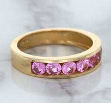 Load image into Gallery viewer, 1.23ctw Round Pink Sapphire Ring in 18K Rose Gold