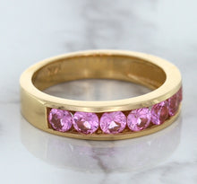 Load image into Gallery viewer, 1.23ctw Round Pink Sapphire Ring in 18K Rose Gold
