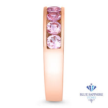 Load image into Gallery viewer, 1.23ctw Round Pink Sapphire Ring in 18K Rose Gold