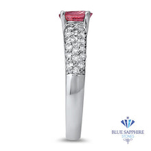 Load image into Gallery viewer, 1.14ct Round Pink Sapphire Ring with Diamond Accents in 14K White Gold
