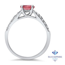 Load image into Gallery viewer, 1.14ct Round Pink Sapphire Ring with Diamond Accents in 14K White Gold