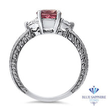 Load image into Gallery viewer, 1.80ct Radiant Pink Sapphire Ring with Diamond Accents in 18K White Gold