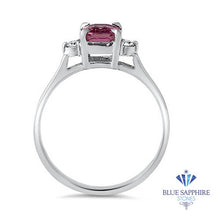 Load image into Gallery viewer, 1.21ct Emerald Pink Sapphire Ring with Diamond Accents in 18K White Gold