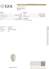 Load image into Gallery viewer, 20.07ct Pear Green Sapphire Ring with Tsavorite Halo and Padparadschas with Diamond Halo in 18K White Gold