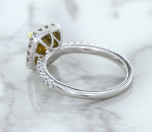 Load image into Gallery viewer, 1.60ct Cushion Pink Sapphire Ring with Diamond Halo in 18K White Gold