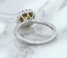 Load image into Gallery viewer, 1.60ct Cushion Pink Sapphire Ring with Diamond Halo in 18K White Gold