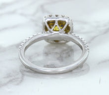 Load image into Gallery viewer, 1.60ct Cushion Pink Sapphire Ring with Diamond Halo in 18K White Gold