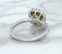 Load image into Gallery viewer, 1.60ct Cushion Pink Sapphire Ring with Diamond Halo in 18K White Gold