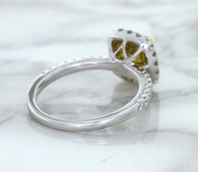 Load image into Gallery viewer, 1.60ct Cushion Pink Sapphire Ring with Diamond Halo in 18K White Gold