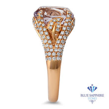 Load image into Gallery viewer, 4.63ct Oval Spinel Ring with Diamond Accents in 18K Rose Gold