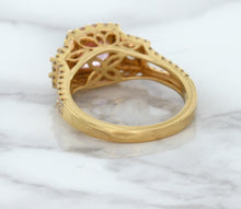 Load image into Gallery viewer, 2.08ct Square Cushion Padparadscha Ring with Diamond Halo in 18K Rose Gold