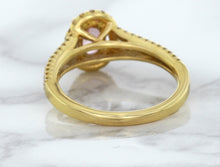 Load image into Gallery viewer, 1.27ct Oval Pink Sapphire Ring with Diamond Halo in 18K Rose Gold