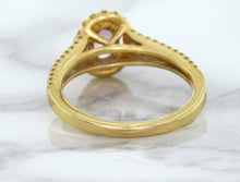 Load image into Gallery viewer, 1.27ct Oval Pink Sapphire Ring with Diamond Halo in 18K Rose Gold