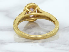 Load image into Gallery viewer, 1.27ct Oval Pink Sapphire Ring with Diamond Halo in 18K Rose Gold