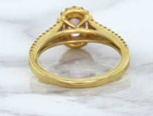 Load image into Gallery viewer, 1.27ct Oval Pink Sapphire Ring with Diamond Halo in 18K Rose Gold