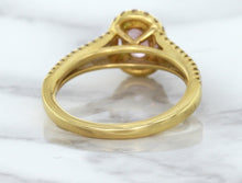 Load image into Gallery viewer, 1.27ct Oval Pink Sapphire Ring with Diamond Halo in 18K Rose Gold