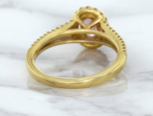 Load image into Gallery viewer, 1.27ct Oval Pink Sapphire Ring with Diamond Halo in 18K Rose Gold