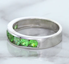Load image into Gallery viewer, 1.28ctw Round Demantoid Garnet Ring in 18K White Gold