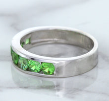 Load image into Gallery viewer, 1.28ctw Round Demantoid Garnet Ring in 18K White Gold