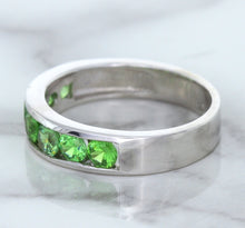 Load image into Gallery viewer, 1.28ctw Round Demantoid Garnet Ring in 18K White Gold