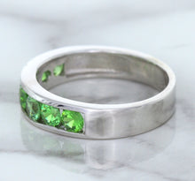 Load image into Gallery viewer, 1.28ctw Round Demantoid Garnet Ring in 18K White Gold