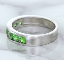 Load image into Gallery viewer, 1.28ctw Round Demantoid Garnet Ring in 18K White Gold