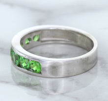 Load image into Gallery viewer, 1.28ctw Round Demantoid Garnet Ring in 18K White Gold