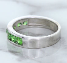 Load image into Gallery viewer, 1.28ctw Round Demantoid Garnet Ring in 18K White Gold