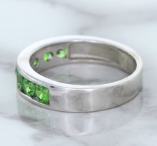 Load image into Gallery viewer, 1.28ctw Round Demantoid Garnet Ring in 18K White Gold