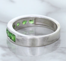 Load image into Gallery viewer, 1.28ctw Round Demantoid Garnet Ring in 18K White Gold