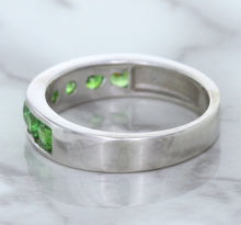 Load image into Gallery viewer, 1.28ctw Round Demantoid Garnet Ring in 18K White Gold
