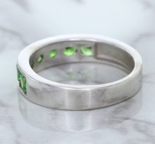 Load image into Gallery viewer, 1.28ctw Round Demantoid Garnet Ring in 18K White Gold