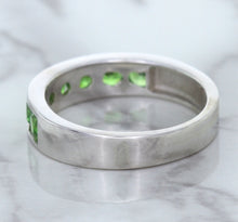 Load image into Gallery viewer, 1.28ctw Round Demantoid Garnet Ring in 18K White Gold