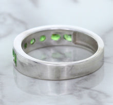 Load image into Gallery viewer, 1.28ctw Round Demantoid Garnet Ring in 18K White Gold