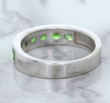 Load image into Gallery viewer, 1.28ctw Round Demantoid Garnet Ring in 18K White Gold