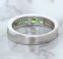 Load image into Gallery viewer, 1.28ctw Round Demantoid Garnet Ring in 18K White Gold