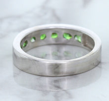 Load image into Gallery viewer, 1.28ctw Round Demantoid Garnet Ring in 18K White Gold