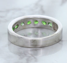 Load image into Gallery viewer, 1.28ctw Round Demantoid Garnet Ring in 18K White Gold