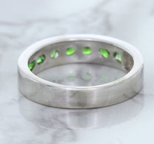 Load image into Gallery viewer, 1.28ctw Round Demantoid Garnet Ring in 18K White Gold