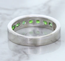 Load image into Gallery viewer, 1.28ctw Round Demantoid Garnet Ring in 18K White Gold