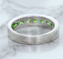 Load image into Gallery viewer, 1.28ctw Round Demantoid Garnet Ring in 18K White Gold